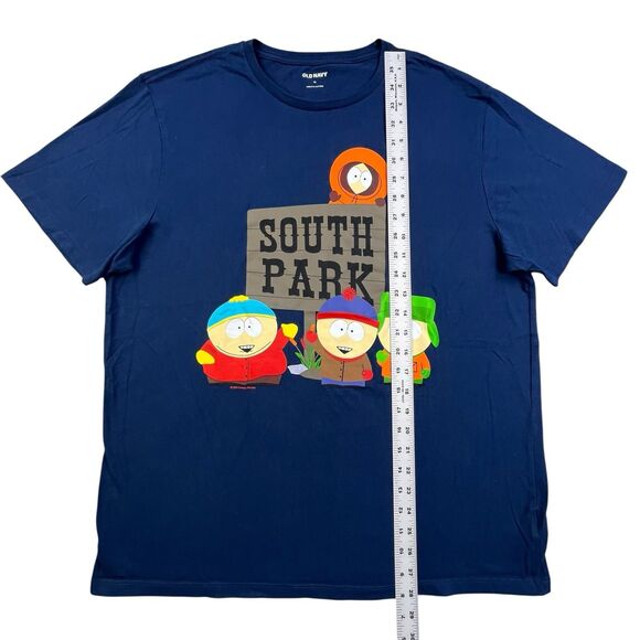 South Park T-Shirt XL Blue Cartman Kenny Stan Kyle Black Comedy Central Old Navy - Picture 8 of 8